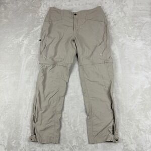 Mountain Hardwear Pants Womens 10/32 Greige Convertible Zip Off Hiking Outdoors